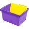 Storex Storage Bin, Polypropylene, Purple, 3 PK 61481U06C - alternate 8